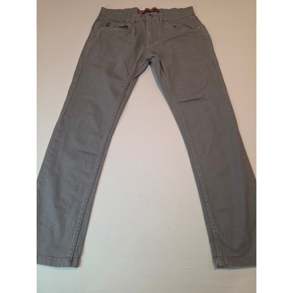 Redemption Premium Mens Grey Slim Straight Stretch Denim Jeans Size 32x30